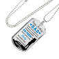 Birthday Son To Dad Necklace Stainless Steel or 18k Gold Dog Tag 24" Chain-Express Your Love Gifts