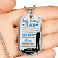 Birthday Son To Dad Necklace Stainless Steel or 18k Gold Dog Tag 24" Chain-Express Your Love Gifts