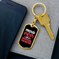Bisexual Daughter Proud Mom Keychain Stainless Steel or 18k Gold Dog Tag Keyring-Express Your Love Gifts