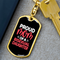 Bisexual Daughter Proud Mom Keychain Stainless Steel or 18k Gold Dog Tag Keyring-Express Your Love Gifts