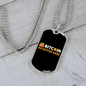 Bitcoin Accepted Here Crypto Crypto Necklace Stainless Steel or 18k Gold Dog Tag 24" Chain-Express Your Love Gifts
