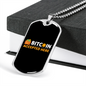 Bitcoin Accepted Here Crypto Crypto Necklace Stainless Steel or 18k Gold Dog Tag 24" Chain-Express Your Love Gifts