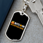 Bitcoin Accepted Here Crypto Keychain Stainless Steel or 18k Gold Dog Tag Keyring-Express Your Love Gifts