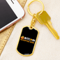 Bitcoin Accepted Here Crypto Keychain Stainless Steel or 18k Gold Dog Tag Keyring-Express Your Love Gifts