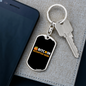 Bitcoin Accepted Here Crypto Keychain Stainless Steel or 18k Gold Dog Tag Keyring-Express Your Love Gifts