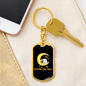 Bitcoin and Chill Crypto Keychain Stainless Steel or 18k Gold Dog Tag Keyring-Express Your Love Gifts