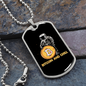 Bitcoin & Chill Crypto Necklace Stainless Steel or 18k Gold Dog Tag 24" Chain-Express Your Love Gifts