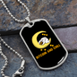 Bitcoin and Chill Crypto Necklace Stainless Steel or 18k Gold Dog Tag 24" Chain-Express Your Love Gifts