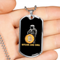 Bitcoin & Chill Crypto Necklace Stainless Steel or 18k Gold Dog Tag 24" Chain-Express Your Love Gifts