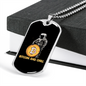 Bitcoin & Chill Crypto Necklace Stainless Steel or 18k Gold Dog Tag 24" Chain-Express Your Love Gifts