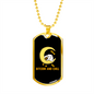 Bitcoin and Chill Crypto Necklace Stainless Steel or 18k Gold Dog Tag 24" Chain-Express Your Love Gifts