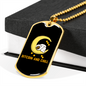 Bitcoin and Chill Crypto Necklace Stainless Steel or 18k Gold Dog Tag 24" Chain-Express Your Love Gifts