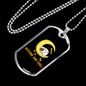 Bitcoin and Chill Crypto Necklace Stainless Steel or 18k Gold Dog Tag 24" Chain-Express Your Love Gifts