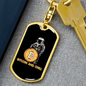 Bitcoin and Chill With Astronaut Crypto Keychain Stainless Steel or 18k Gold Dog Tag Keyring-Express Your Love Gifts