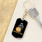 Bitcoin and Chill With Astronaut Crypto Keychain Stainless Steel or 18k Gold Dog Tag Keyring-Express Your Love Gifts