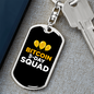 Bitcoin B Day Squad Crypto Keychain Stainless Steel or 18k Gold Dog Tag Keyring-Express Your Love Gifts