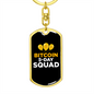 Bitcoin B Day Squad Crypto Keychain Stainless Steel or 18k Gold Dog Tag Keyring-Express Your Love Gifts