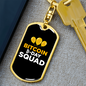 Bitcoin B Day Squad Crypto Keychain Stainless Steel or 18k Gold Dog Tag Keyring-Express Your Love Gifts