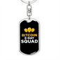 Bitcoin B Day Squad Crypto Keychain Stainless Steel or 18k Gold Dog Tag Keyring-Express Your Love Gifts