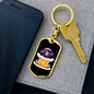 Bitcoin Baby Astronaut Crypto Keychain Stainless Steel or 18k Gold Dog Tag Keyring-Express Your Love Gifts