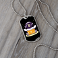 Bitcoin Baby Astronaut Crypto Necklace Stainless Steel or 18k Gold Dog Tag 24" Chain-Express Your Love Gifts