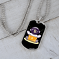 Bitcoin Baby Astronaut Crypto Necklace Stainless Steel or 18k Gold Dog Tag 24" Chain-Express Your Love Gifts