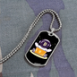 Bitcoin Baby Astronaut Crypto Necklace Stainless Steel or 18k Gold Dog Tag 24" Chain-Express Your Love Gifts