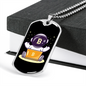 Bitcoin Baby Astronaut Crypto Necklace Stainless Steel or 18k Gold Dog Tag 24" Chain-Express Your Love Gifts