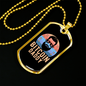 Bitcoin Bearded Daddy Cyrpto Crypto Necklace Stainless Steel or 18k Gold Dog Tag 24" Chain-Express Your Love Gifts