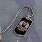 Bitcoin Bearded Daddy Cyrpto Crypto Necklace Stainless Steel or 18k Gold Dog Tag 24" Chain-Express Your Love Gifts