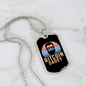 Bitcoin Bearded Daddy Cyrpto Crypto Necklace Stainless Steel or 18k Gold Dog Tag 24" Chain-Express Your Love Gifts