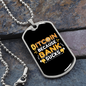 Bitcoin Because Bank Sucks Crypto Necklace Stainless Steel or 18k Gold Dog Tag 24" Chain-Express Your Love Gifts
