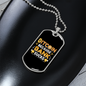 Bitcoin Because Bank Sucks Crypto Necklace Stainless Steel or 18k Gold Dog Tag 24" Chain-Express Your Love Gifts