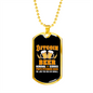 Bitcoin Beer Crypto Necklace Stainless Steel or 18k Gold Dog Tag 24" Chain-Express Your Love Gifts