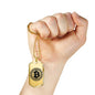 Bitcoin Blockchain Necklace Stainless Steel or 18k Gold Dog Tag 24"-Express Your Love Gifts