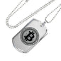 Bitcoin Blockchain Necklace Stainless Steel or 18k Gold Dog Tag 24"-Express Your Love Gifts