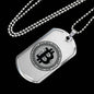 Bitcoin Blockchain Necklace Stainless Steel or 18k Gold Dog Tag 24"-Express Your Love Gifts