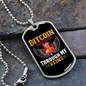 Bitcoin Blood Runs Through My Veins Crypto Necklace Stainless Steel or 18k Gold Dog Tag 24" Chain-Express Your Love Gifts