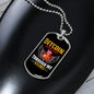 Bitcoin Blood Runs Through My Veins Crypto Necklace Stainless Steel or 18k Gold Dog Tag 24" Chain-Express Your Love Gifts