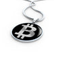 Bitcoin BTC Crypto Necklace Stainless Steel or 18k Gold Circle Pendant 18-22"-Express Your Love Gifts