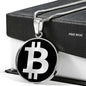 Bitcoin BTC Crypto Necklace Stainless Steel or 18k Gold Circle Pendant 18-22"-Express Your Love Gifts
