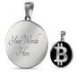 Bitcoin BTC Crypto Necklace Stainless Steel or 18k Gold Circle Pendant 18-22"-Express Your Love Gifts