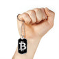 Bitcoin BTC Crypto Necklace Stainless Steel or 18k Gold Dog Tag 24"-Express Your Love Gifts