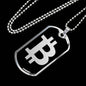 Bitcoin BTC Crypto Necklace Stainless Steel or 18k Gold Dog Tag 24"-Express Your Love Gifts