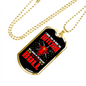 Bitcoin Bull Crypto Necklace Stainless Steel or 18k Gold Dog Tag 24" Chain-Express Your Love Gifts