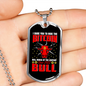 Bitcoin Bull Crypto Necklace Stainless Steel or 18k Gold Dog Tag 24" Chain-Express Your Love Gifts