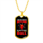 Bitcoin Bull Crypto Necklace Stainless Steel or 18k Gold Dog Tag 24" Chain-Express Your Love Gifts