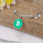 Bitcoin Cash BCH Bracelet Stainless Steel or 18k Gold Circle Bangle-Express Your Love Gifts