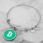 Bitcoin Cash BCH Bracelet Stainless Steel or 18k Gold Circle Bangle-Express Your Love Gifts