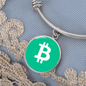 Bitcoin Cash BCH Bracelet Stainless Steel or 18k Gold Circle Bangle-Express Your Love Gifts